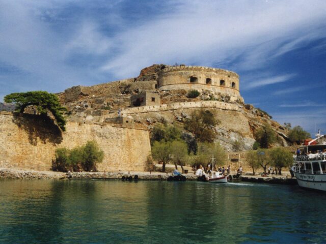 Spinalonga island Crete fortress leper colony island Elounda Greece