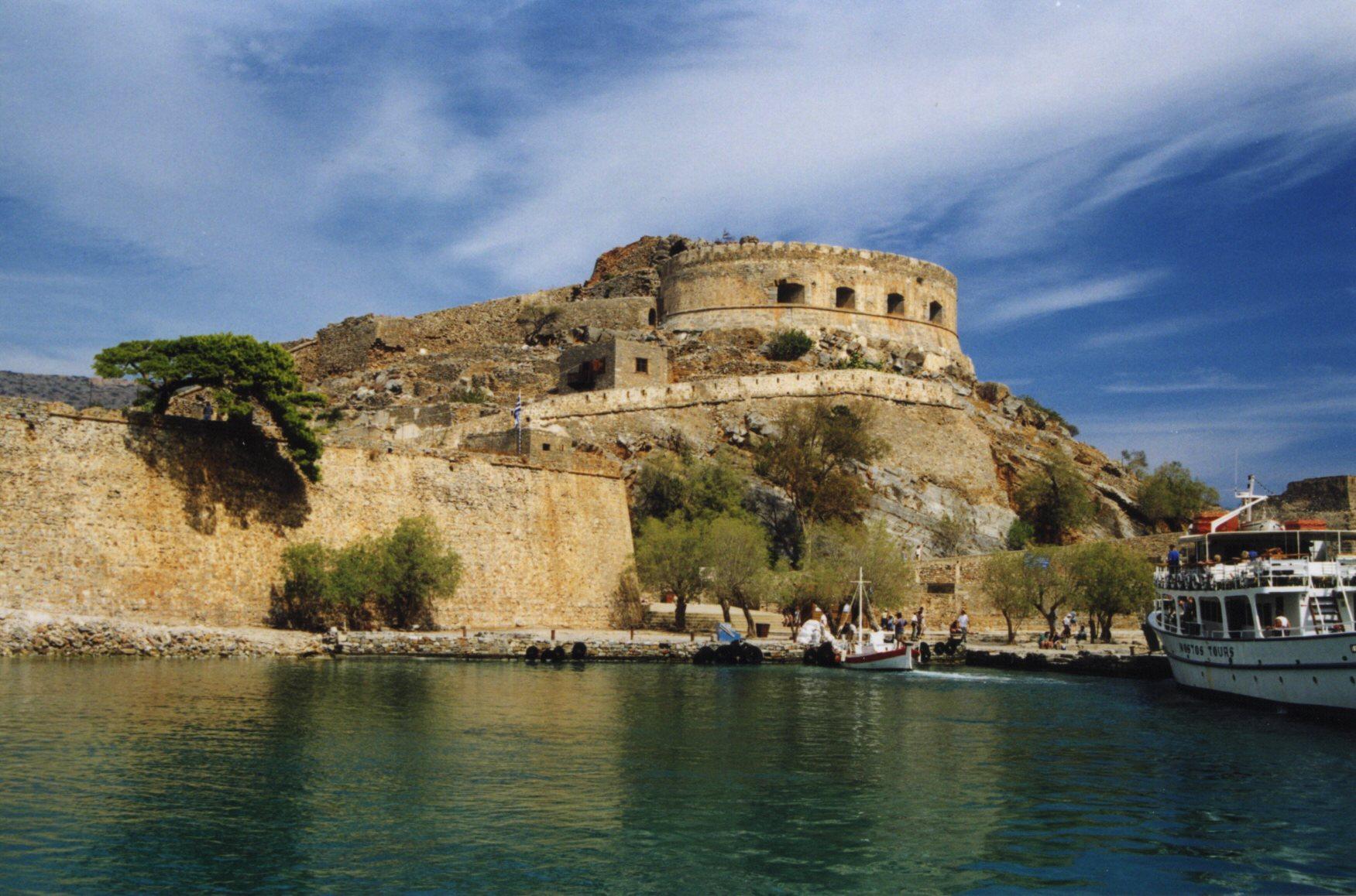 Spinalonga island Crete fortress leper colony island Elounda Greece